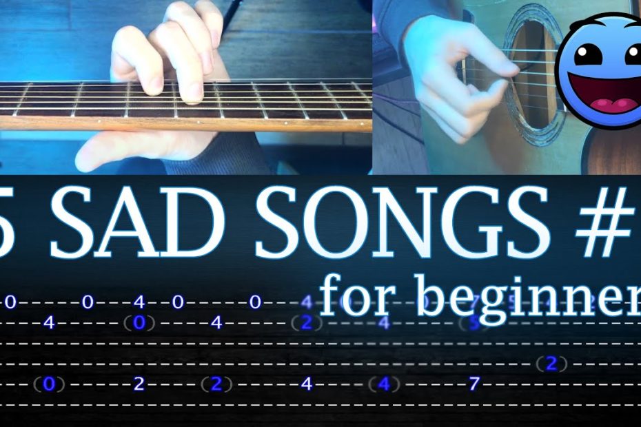 5 Sad Songs for beginners in Fingerstyle | Guitar Tutorial [TABS]