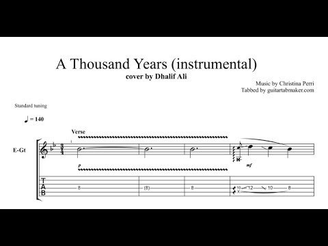 a thousand years guitar
