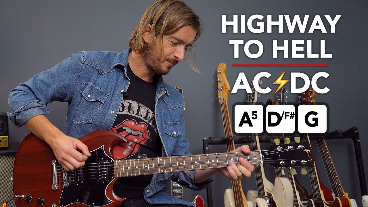 AC/DC HIGHWAY TO HELL Guitar Lesson Tutorial Andy Guitar