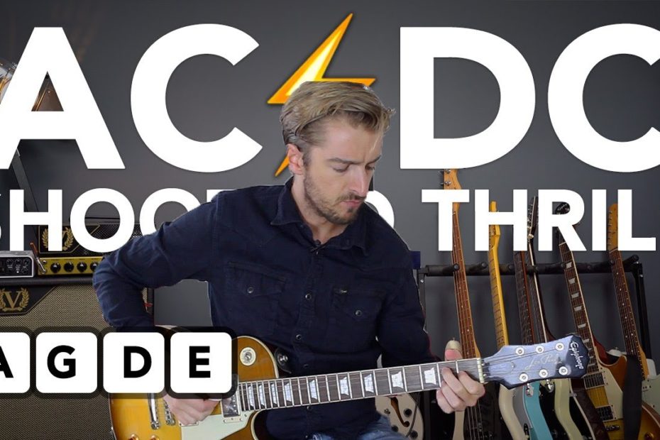 AC/DC Shoot To Thrill Guitar Lesson Tutorial - All Parts Chords & SOLO