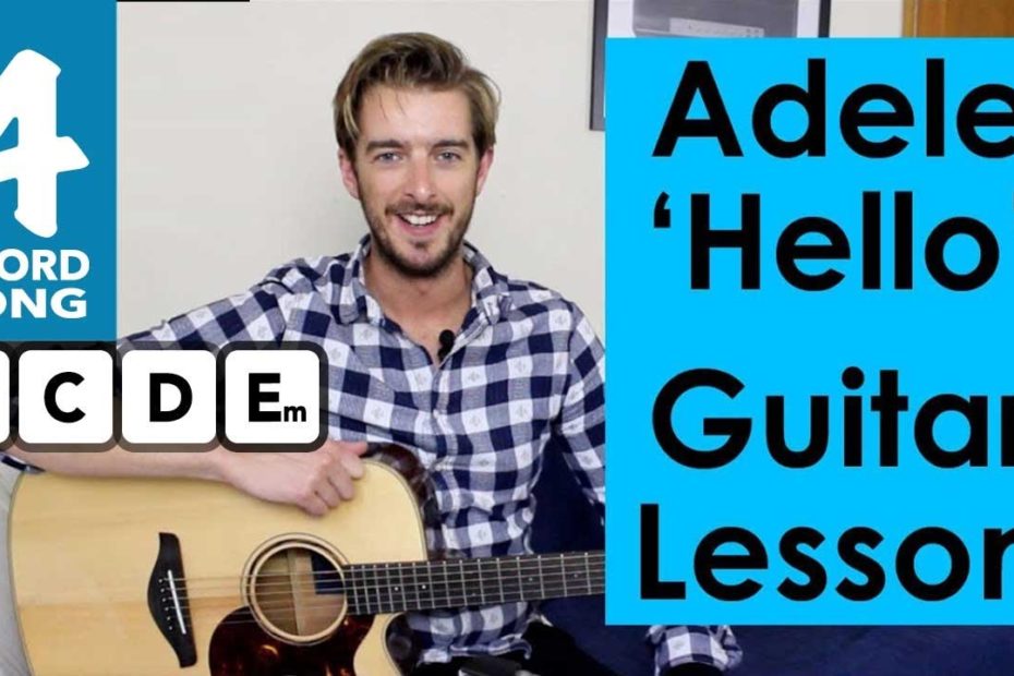 Adele - Hello Guitar Tutorial - Easy Chords!