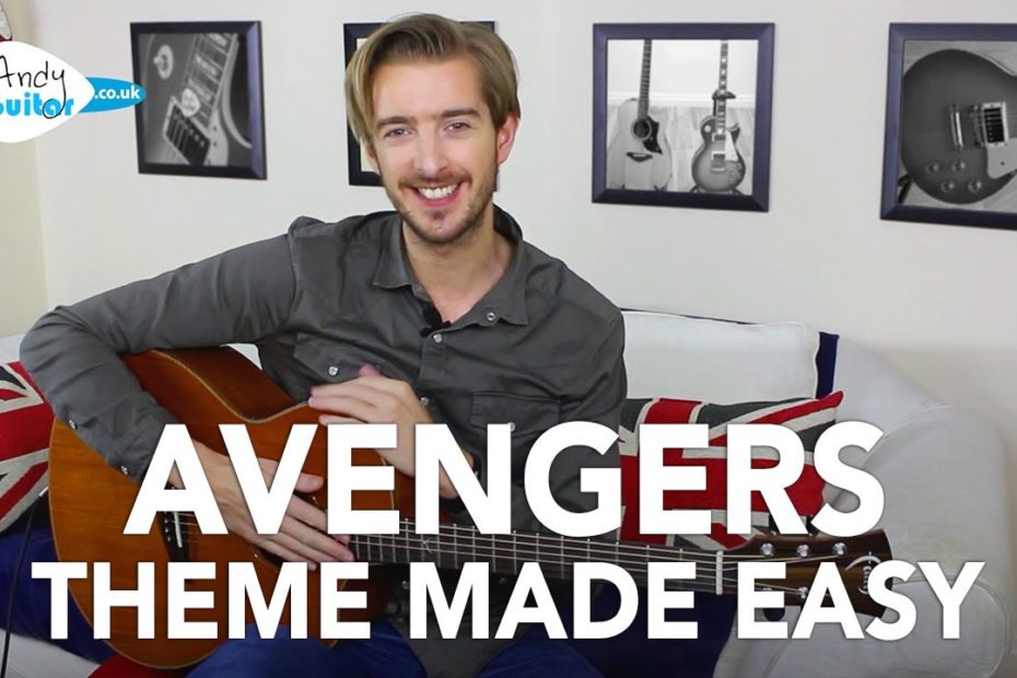 Avengers Theme Song Made VERY EASY Guitar Cover + Tutorial