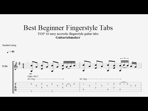 Best Beginner Fingerstyle Guitar Tabs 2020 (PDF + Guitar Pro)