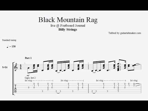 Billy Strings - Black Mountain Rag TAB - bluegrass guitar tab (PDF + Guitar Pro)