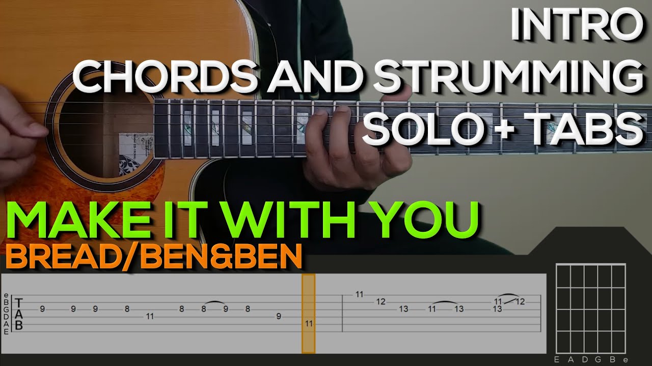 Bread/Ben&Ben Make It With You Guitar Tutorial [INTRO, SOLO, CHORDS