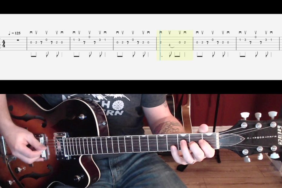 Brown Eyed Girl Intro Guitar Melody (easy approach)