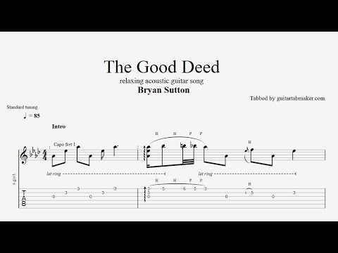Bryan Sutton - The Good Deed TAB - relaxing guitar tabs (PDF + Guitar Pro)