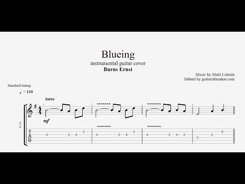 Burns Ernst - Blueing TAB - vintage instrumental guitar tabs (PDF + Guitar Pro)