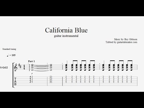 California Blue TAB - guitar instrumental tab - PDF - Guitar Pro