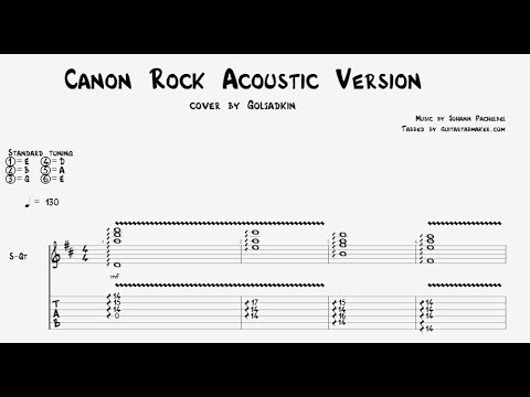 Canon Rock TAB - acoustic fingerstyle guitar tab (PDF + Guitar Pro)
