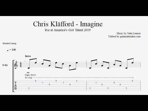 Chris Kläfford - Imagine TAB - acoustic fingerpicking guitar tabs (Guitar Pro)