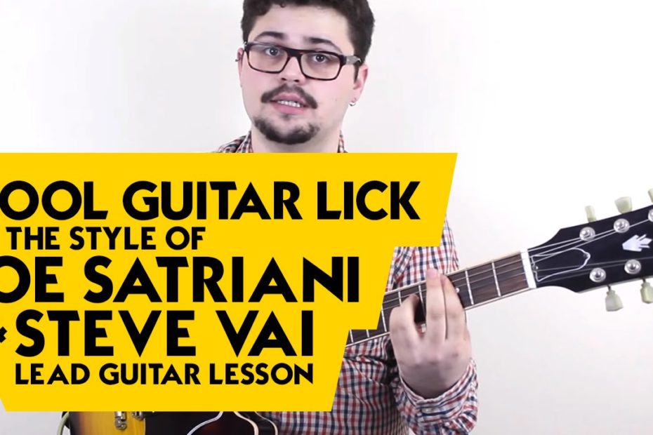 Cool Guitar Lick in the Style of Joe Satriani & Steve Vai - Lead Guitar Lesson