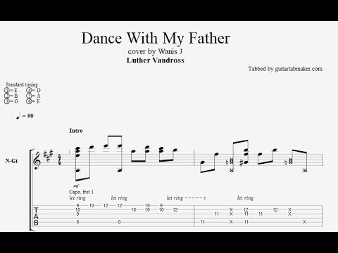 Dance With My Father TAB - acoustic fingerstyle guitar tab (PDF + Guitar Pro)