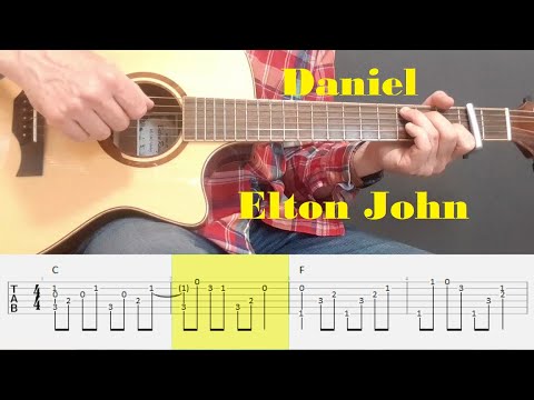 Daniel - Elton John - Fingerstyle Guitar Tutorial Tab