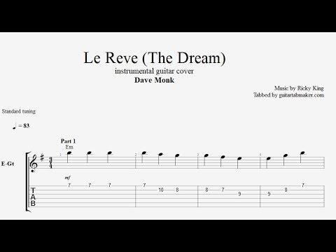 Dave Monk - Le Reve TAB - guitar instrumental tab - PDF - Guitar Pro