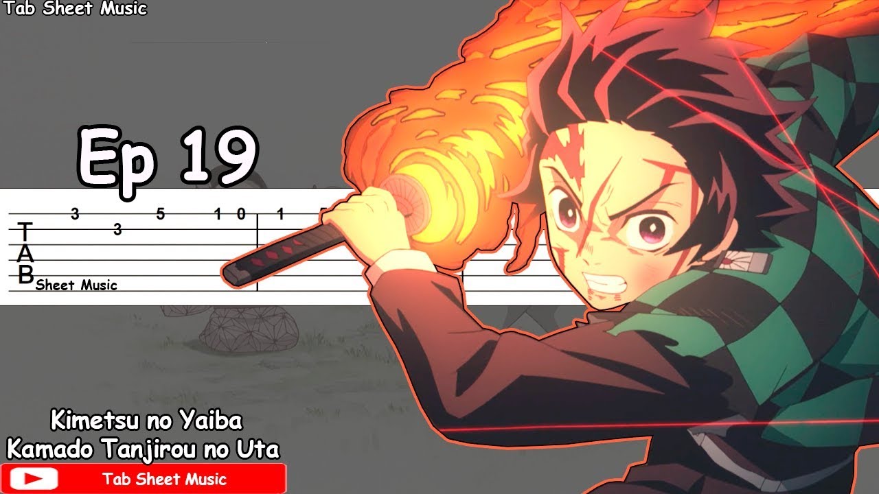 Demon Slayer ED Ep 19 Kamado Tanjirou No Uta Guitar Tutorial Kimetsu 