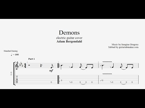 Demons TAB - electric guitar tab - PDF - Guitar Pro