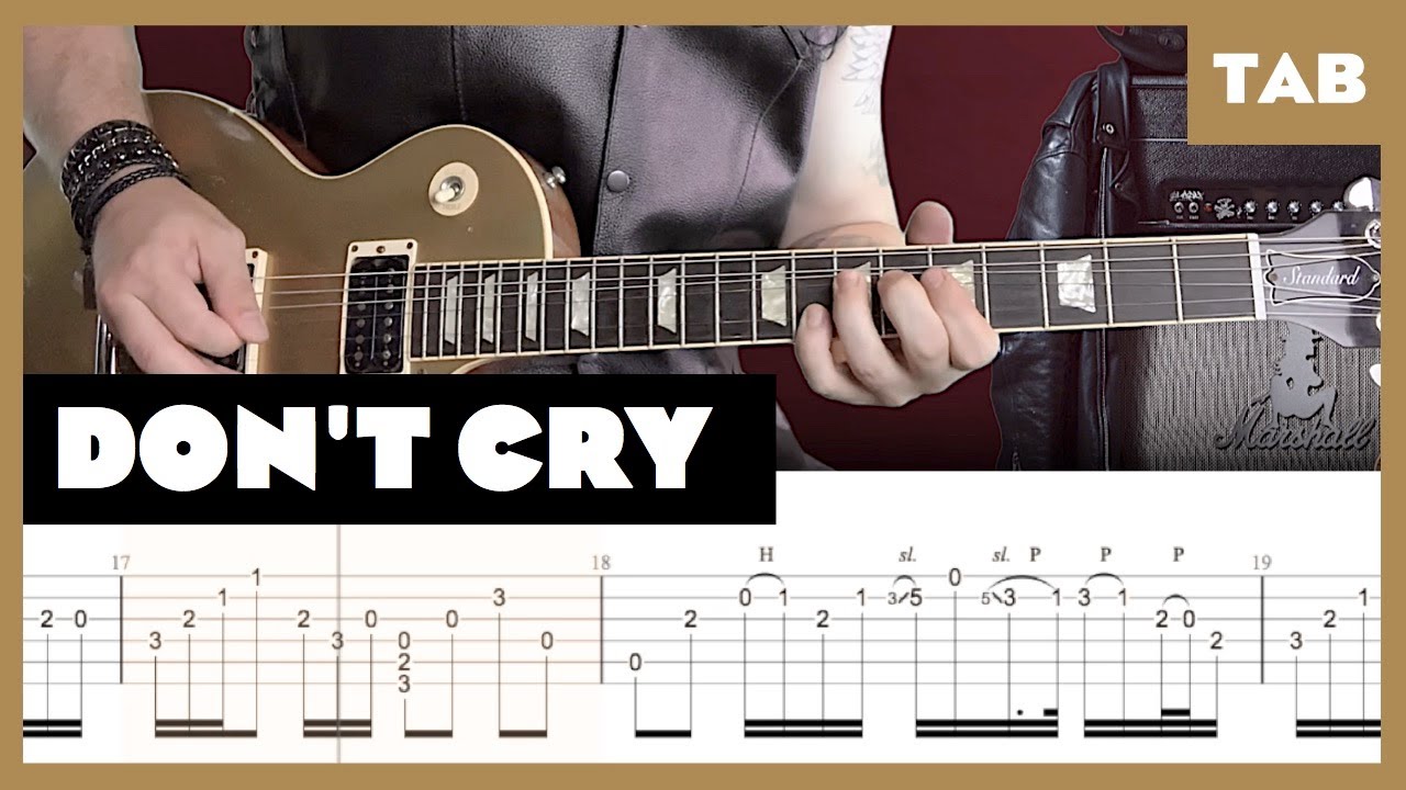 Dont Cry Guns N Roses Cover Guitar Tab Lesson Tutorial Mr Tabs