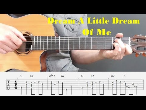 Dream A Little Dream Of Me - Fingerstyle guitar with tabs