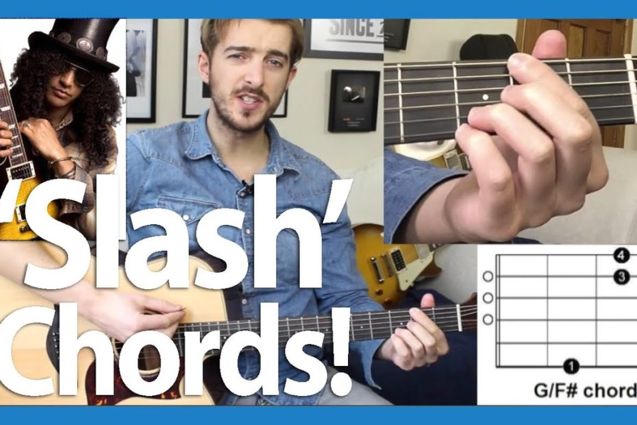 Easy Slash Chords G/F#  G/B  C/B  D/F#  Guitar Tutorial (Beginners Course Level 6 02)