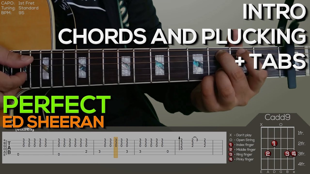 Ed Sheeran Perfect Guitar Tutorial Plucking Lead And Outro Tabs Sipraman