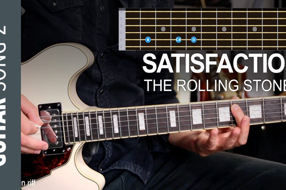 Electric Guitar Song 2 - Satisfaction by Rolling Stones // Guitar Lesson Tutorial