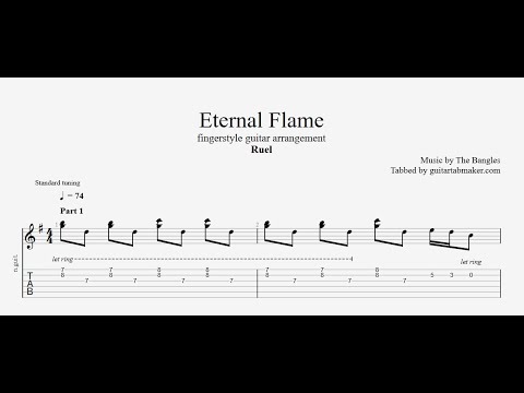Eternal Flame TAB - fingerstyle guitar tabs (PDF + Guitar Pro)