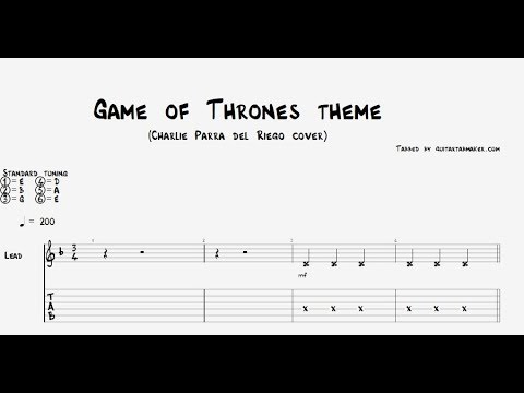 Game of Thrones Theme TAB - instrumental acoustic guitar tab - PDF - Guitar Pro