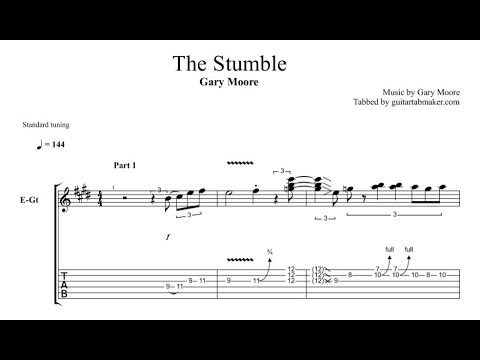 Gary Moore - The Stumble TAB - blues solo tab - PDF - Guitar Pro