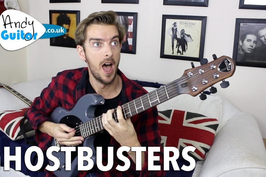 Ghostbusters Song Guitar Lesson Tutorial - All Sections!