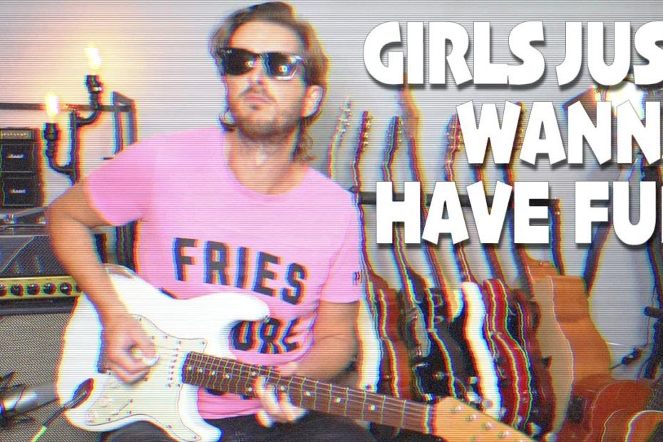 "Girls Just Wanna Have Fun" guitar lesson - 80's guitar riffs (Cyndi Lauper)