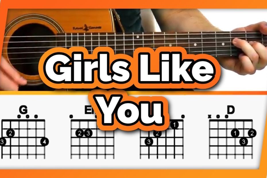 Girls Like You Guitar Tutorial (Maroon 5) Easy Chords Guitar Lesson