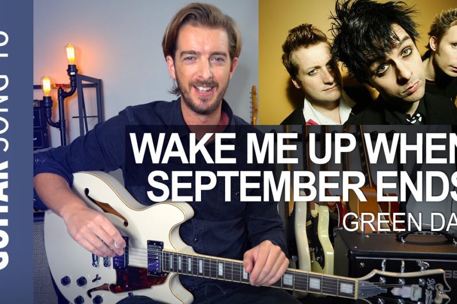 GREEN DAY - Wake Me Up When September Ends Electric Guitar Tutorial + SOLO