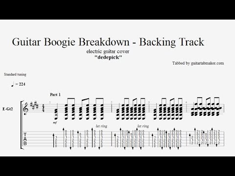 Guitar Boogie Breakdown backing track - rhythm guitar chords