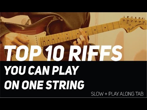 GUITAR RIFFS YOU CAN PLAY ON ONE STRING (WITH PLAY ALONG TAB)