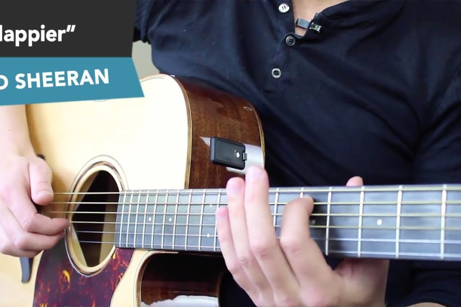 HAPPIER - Ed Sheeran Guitar Lesson Tutorial - Fingerstyle Chords NO CAPO