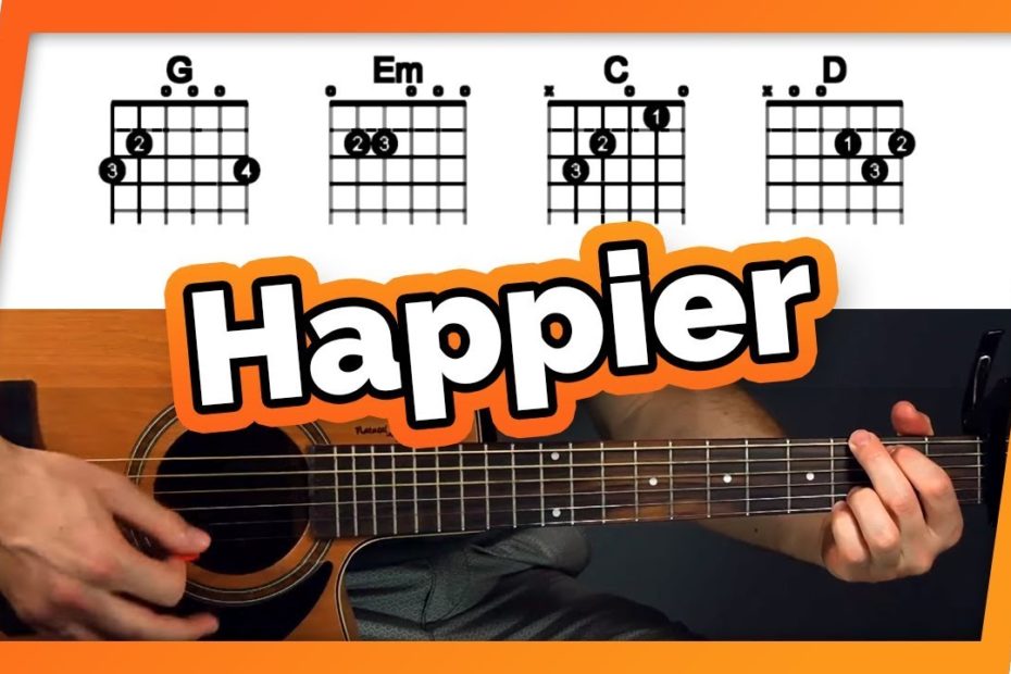 Happier Guitar Tutorial (Ed Sheeran) Easy Chords Guitar Lesson