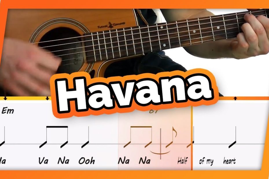 Havana - Camila Cabello - Guitar Play Along/Karaoke // Easy Chords For Beginners