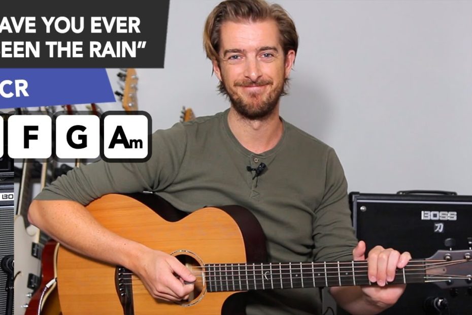 'HAVE YOU EVER SEEN THE RAIN?' Acoustic Guitar Tutorial // CCR John Fogerty