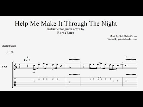 Help Me Make It Through The Night TAB - guitar instrumental tab - PDF - Guitar Pro