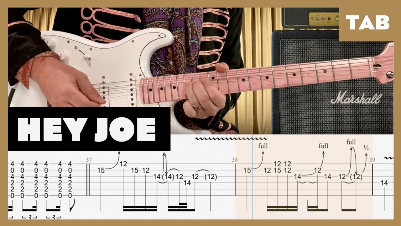 Hey Joe Jimi Hendrix Cover Guitar Tab Lesson Tutorial Mr. Tabs