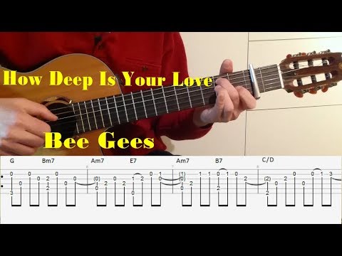 How Deep is your love - Bee Gees - fingerstyle guitar with tabs