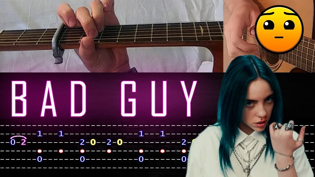 How to play 'Bad Guy (Billie Eilish)' Guitar Tutorial [TABS