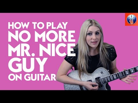 How to Play No More Mr. Nice Guy on Guitar - Alice Cooper Guitar Lesson