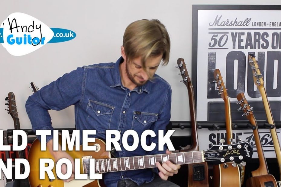 How to play Old Time Rock and Roll - Rhythm and Lead Guitar Tutorial Bob Segar
