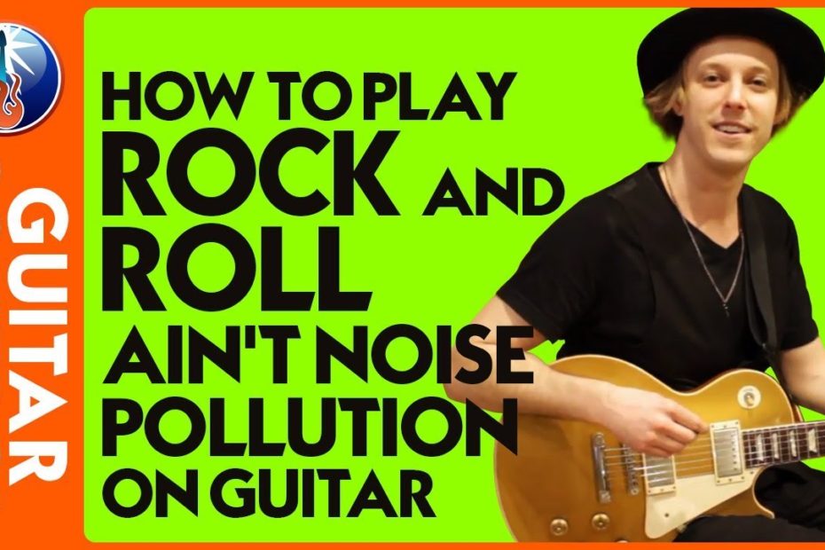 How to Play Rock and Roll Ain't Noise Pollution on Guitar  - AC DC Back in Black Lesson