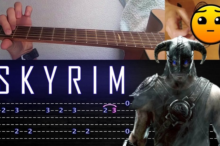 How to play 'Skyrim' Guitar Tutorial [TABS] Fingerstyle