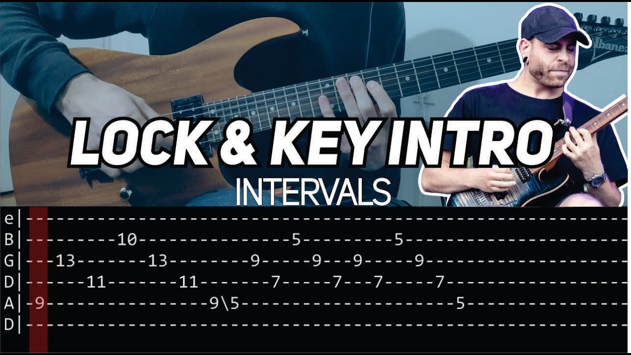 Intervals Lock & key intro (Guitar lesson with TAB) Nikola Gugoski