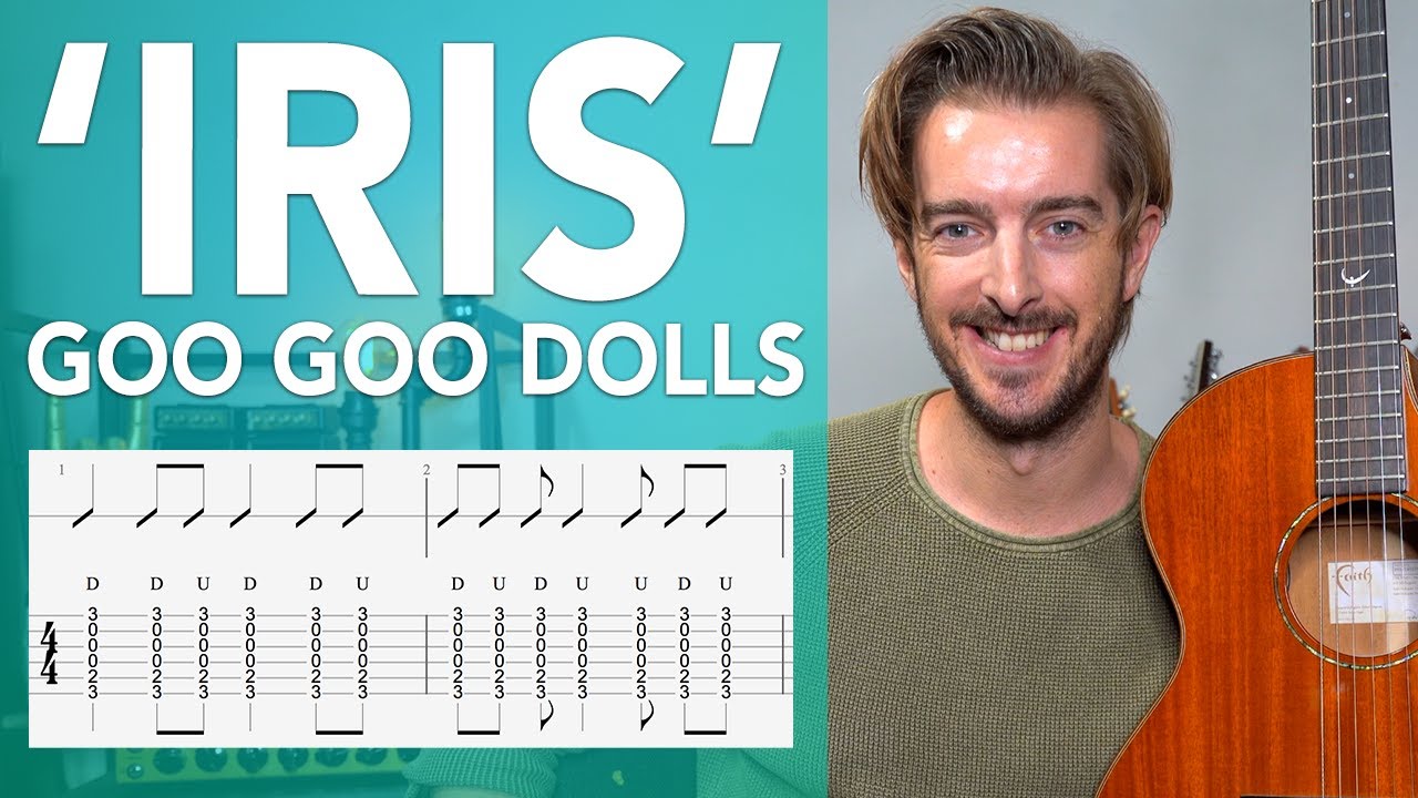 'IRIS' Guitar Lesson Tutorial Goo Goo Dolls // Standard tuning, open