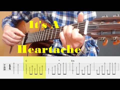 It’s A Heartache – Bonnie Tyler - Easy Fingerstyle Guitar Tutorial Tab